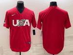 USA Blank 2023 Red World Classic Stitched Jersey