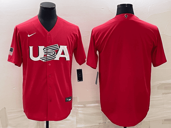 USA Blank 2023 Red World Classic Stitched Jersey