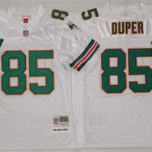 Miami Dolphins #85 Mark Duper White Throwback Stitched Football Jersey