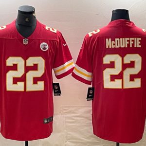 Kansas City Chiefs #22 Trent McDuffie Red Vapor Untouchable Limited Stitched Jersey