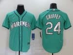 Seattle Mariners #24 Ken Griffey Aqua Cool Base Stitched Jersey