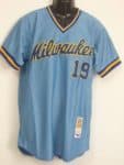 Mitchell And Ness Brewers #19 Robin Yount Stitched Blue Throwback Jersey