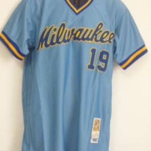 Mitchell And Ness Brewers #19 Robin Yount Stitched Blue Throwback Jersey