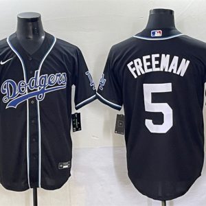 Los Angeles Dodgers #5 Freddie Freeman Black Fashion Stitched Jersey