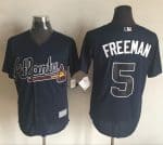 Braves #5 Freddie Freeman Blue New Cool Base Stitched Jersey
