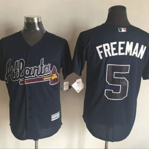 Braves #5 Freddie Freeman Blue New Cool Base Stitched Jersey