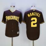 Padres #2 Johnny Manziel Coffee New Cool Base Stitched Jersey