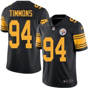 Steelers #94 Lawrence Timmons Black Stitched Limited Rush Nike Jersey