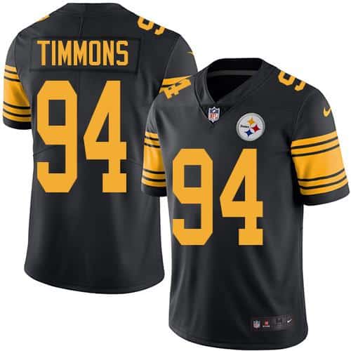 Steelers #94 Lawrence Timmons Black Stitched Limited Rush Nike Jersey