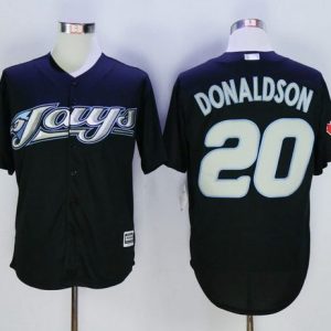 Blue Jays #20 Josh Donaldson Black New Cool Base Stitched Jersey