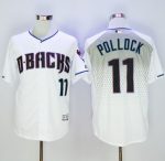 Diamondbacks #11 A. J. Pollock White Capri New Cool Base Stitched Jersey