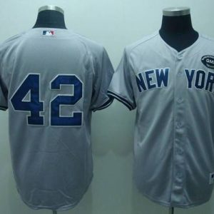 Yankees #42 Mariano Rivera Grey GMS The Boss Stitched Jersey