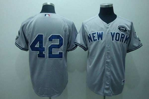 Yankees #42 Mariano Rivera Grey GMS The Boss Stitched Jersey