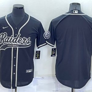 Las Vegas Raiders Blank Black Cool Base Stitched Baseball Jersey