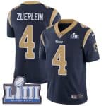 Los Angeles Rams #4 Greg Zuerlein Navy Blue Super Bowl LIII Vapor Untouchable Limited Stitched Jersey
