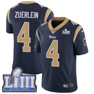 Los Angeles Rams #4 Greg Zuerlein Navy Blue Super Bowl LIII Vapor Untouchable Limited Stitched Jersey