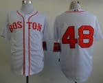 Red Sox #48 Pablo Sandoval White Cool Base Stitched Jersey