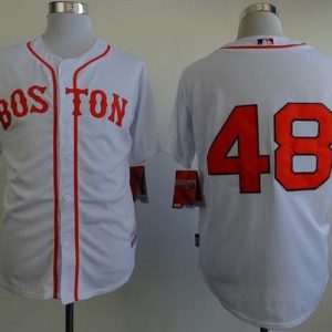 Red Sox #48 Pablo Sandoval White Cool Base Stitched Jersey