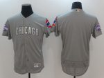 Chicago Cubs Blank Gray World Series Champions Gold Program Flexbase Stitched Jersey