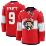 Florida Panthers #9 Sam Bennett Red 2025 Stanley Cup Final Patch Stitched Jersey