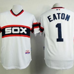 White Sox #1 Adam Eaton White Alternate Home Cool Base Stitched Jersey