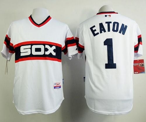 White Sox #1 Adam Eaton White Alternate Home Cool Base Stitched Jersey