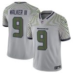 Seattle Seahawks #9 Kenneth Walker III Gray 2025 F.U.S.E. ¡°Rivalries¡± Vapor Limited Football Stitched Jersey