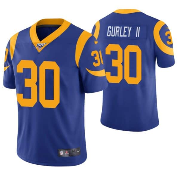 Los Angeles Rams #30 Todd Gurley II Royal Blue 100th Season Vapor Untouchable Limited Stitched Jersey