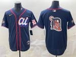 American League Detroit Tigers Team Big Logo Navy 2025 All-Star Edition Limited Stitched Jersey