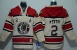 Blackhawks #2 Duncan Keith Cream Sawyer Hooded Sweatshirt Stitched Jersey