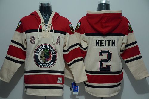 Blackhawks #2 Duncan Keith Cream Sawyer Hooded Sweatshirt Stitched Jersey