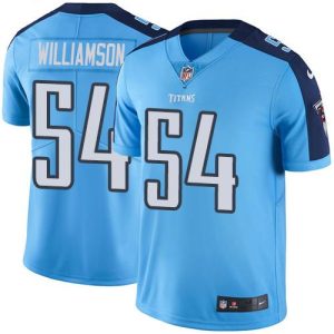 Titans #54 Avery Williamson Light Blue Stitched Limited Rush Nike Jersey