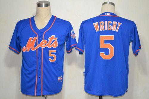 Mets #5 David Wright Blue Alternate Home Cool Base Stitched Jersey