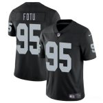 Las Vegas Raiders #95 Leki Fotu Black 2025 Vapor Stitched Jersey