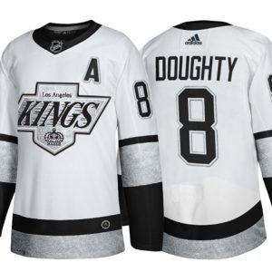 Los Angeles Kings #8 Drew Doughty White Throwback Stitched Jersey