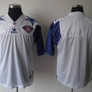 Mitchell And Ness 75TH Cowboys Blank White Stitched Jersey