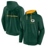 Green Bay Packers Green Defender Evo Full-Zip Hoodie