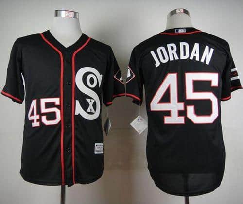 White Sox #45 Michael Jordan Black New Cool Base Stitched Jerseys