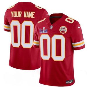 Kansas City Chiefs Custom Red 2024 F.U.S.E. Super Bowl LVIII Patch Vapor Untouchable Limited Stitched Jersey