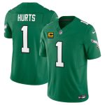 Philadelphia Eagles #1 Jalen Jurts Kelly Green 2025 F.U.S.E. With 4-Star C Patch Vapor Untouchable Limited Stitched Jersey