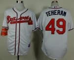 Braves #49 Julio Teheran White Cool Base Stitched Jersey