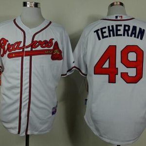 Braves #49 Julio Teheran White Cool Base Stitched Jersey