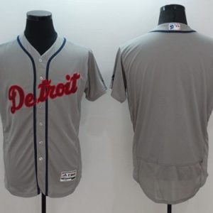 Tigers Blank Grey Fashion Stars Stripes Flexbase Authentic Stitched Jersey