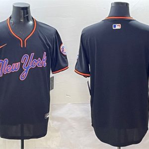 New York Mets Blank Black 2025 Spring Training Stitched Jersey