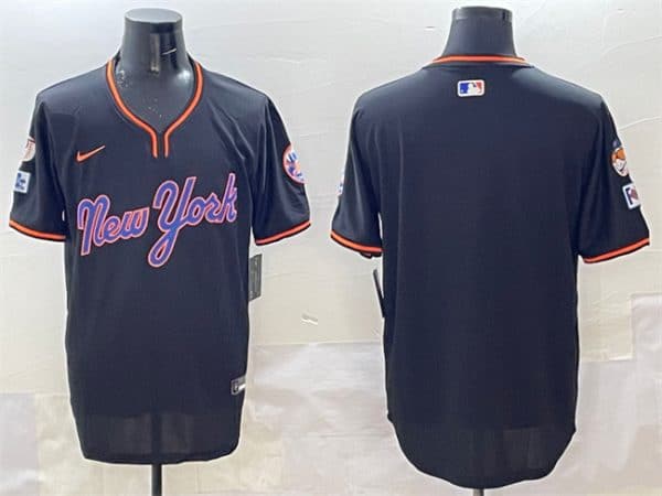 New York Mets Blank Black 2025 Spring Training Stitched Jersey