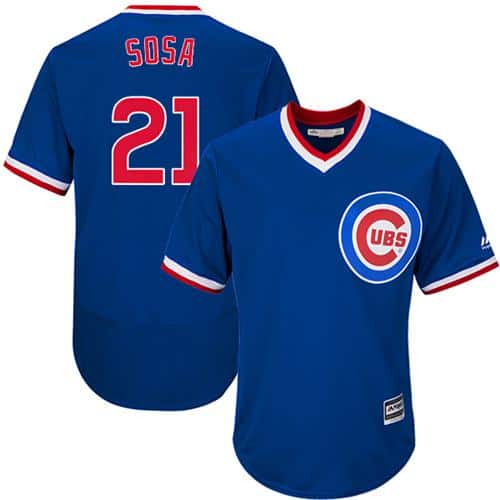Cubs #21 Sammy Sosa Blue Flexbase Authentic Collection Cooperstown Stitched Jersey