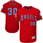 Angels Of Anaheim #30 Nolan Ryan Red Flexbase Authentic Collection 2016 Father's Day Stitched Jersey