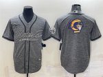 Los Angeles Rams Gray Team Big Logo With Patch Cool Base Stitched Baseball Jersey