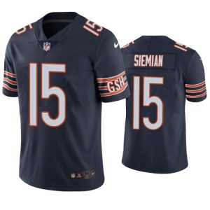 Chicago Bears #15 Trevor Siemian Navy Vapor Untouchable Limited Stitched Jersey
