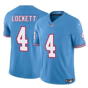 Tennessee Titans #4 Tyler Lockett Blue 2025 F.U.S.E. Throwback Vapor Limited Stitched Jersey